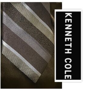 Kenneth Cole Striped Silk Beck Tie